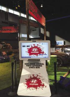 Hyundai used TapSnap at an auto-show to create an undead-themed photo entertainment experience that drew visitors to their display.