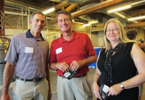 L to R: Brian Cochran, Cochran Family Dentistry, Jim Bowman, Senior Vice President at John Marshall Bank and Purcellville Business Association Past President, and Andrea McGimsey, The Oatlands Executive Director. Photo by Gazette.
